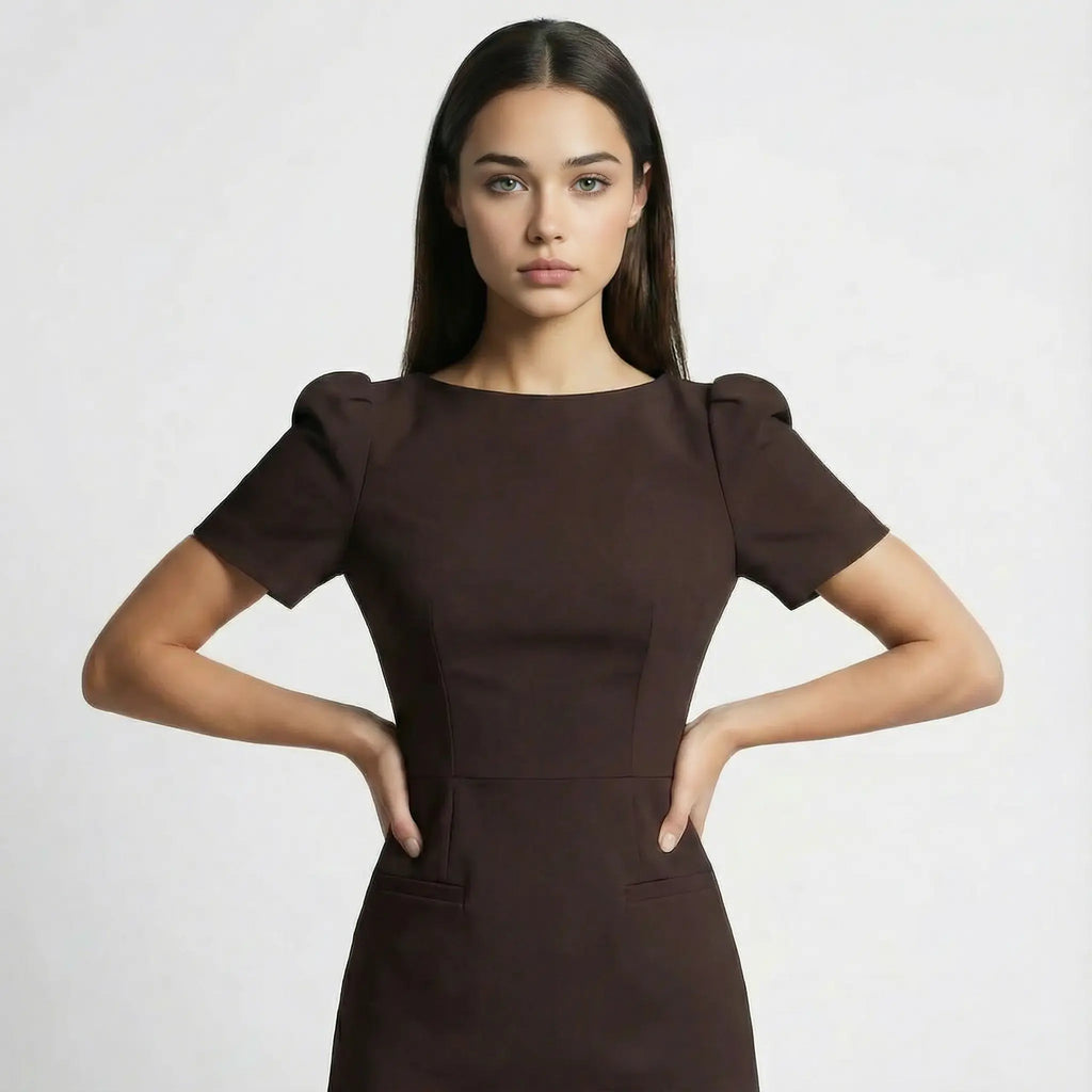 JANINE | Minivestido con mangas abullonadas