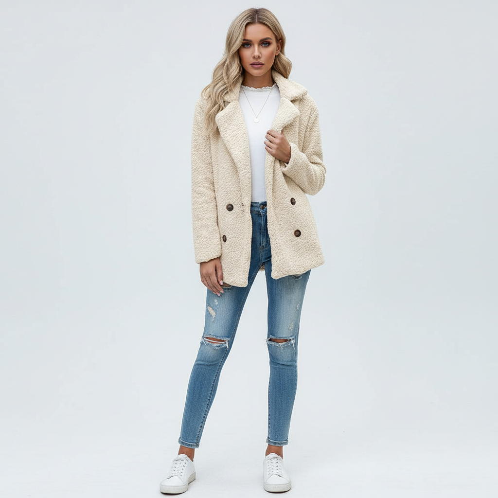 ELINE | Elegante Abrigo de Teddy