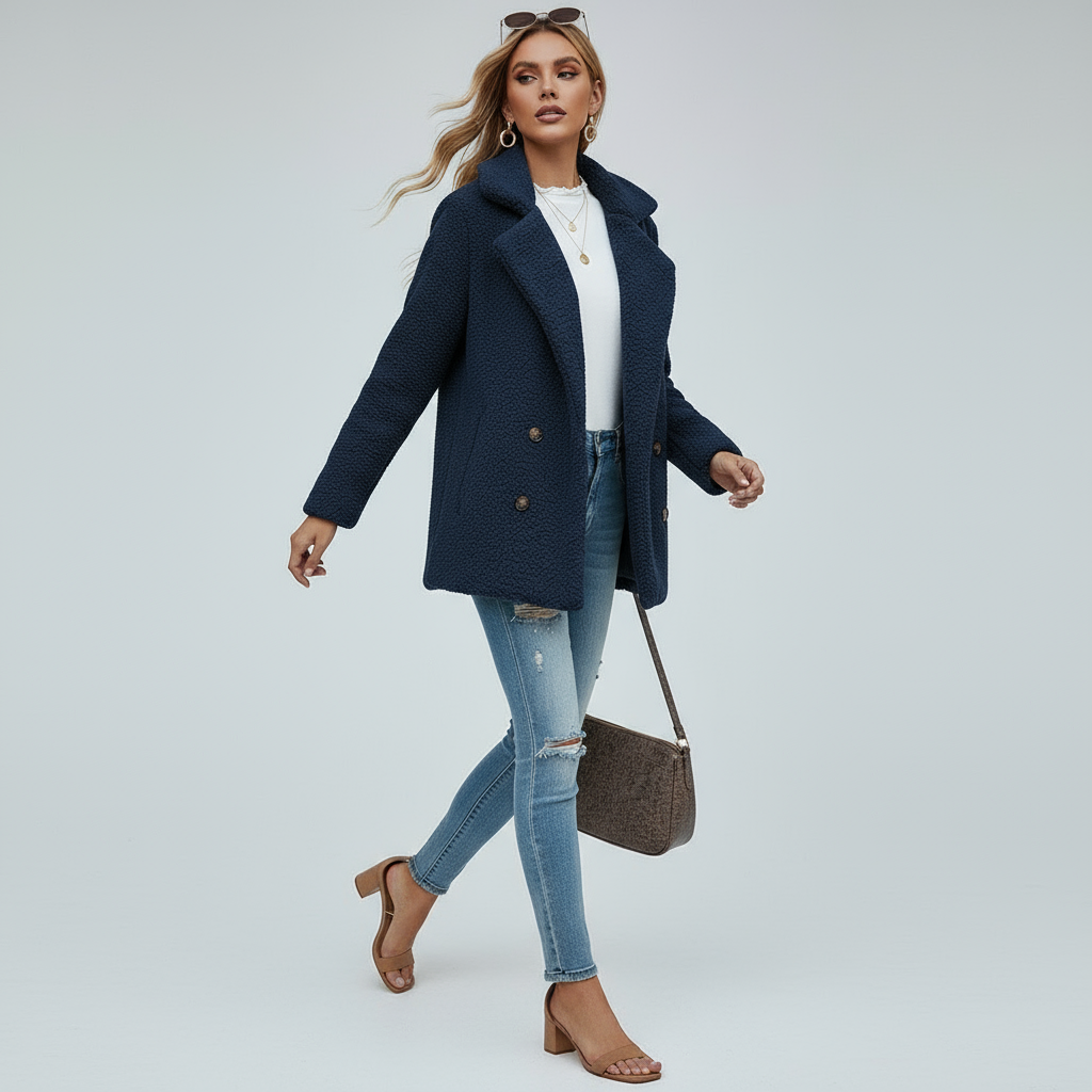 ELINE | Elegante Abrigo de Teddy