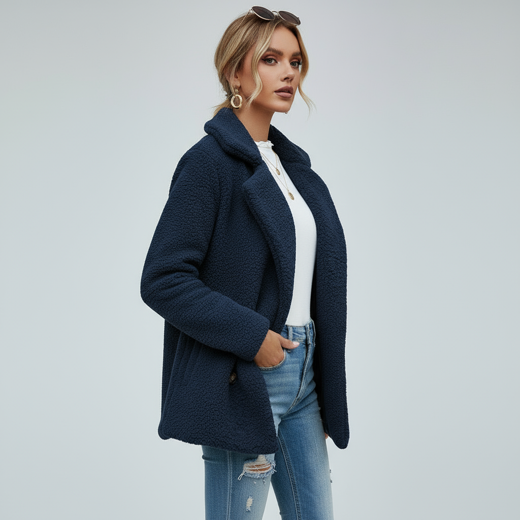ELINE | Elegante Abrigo de Teddy
