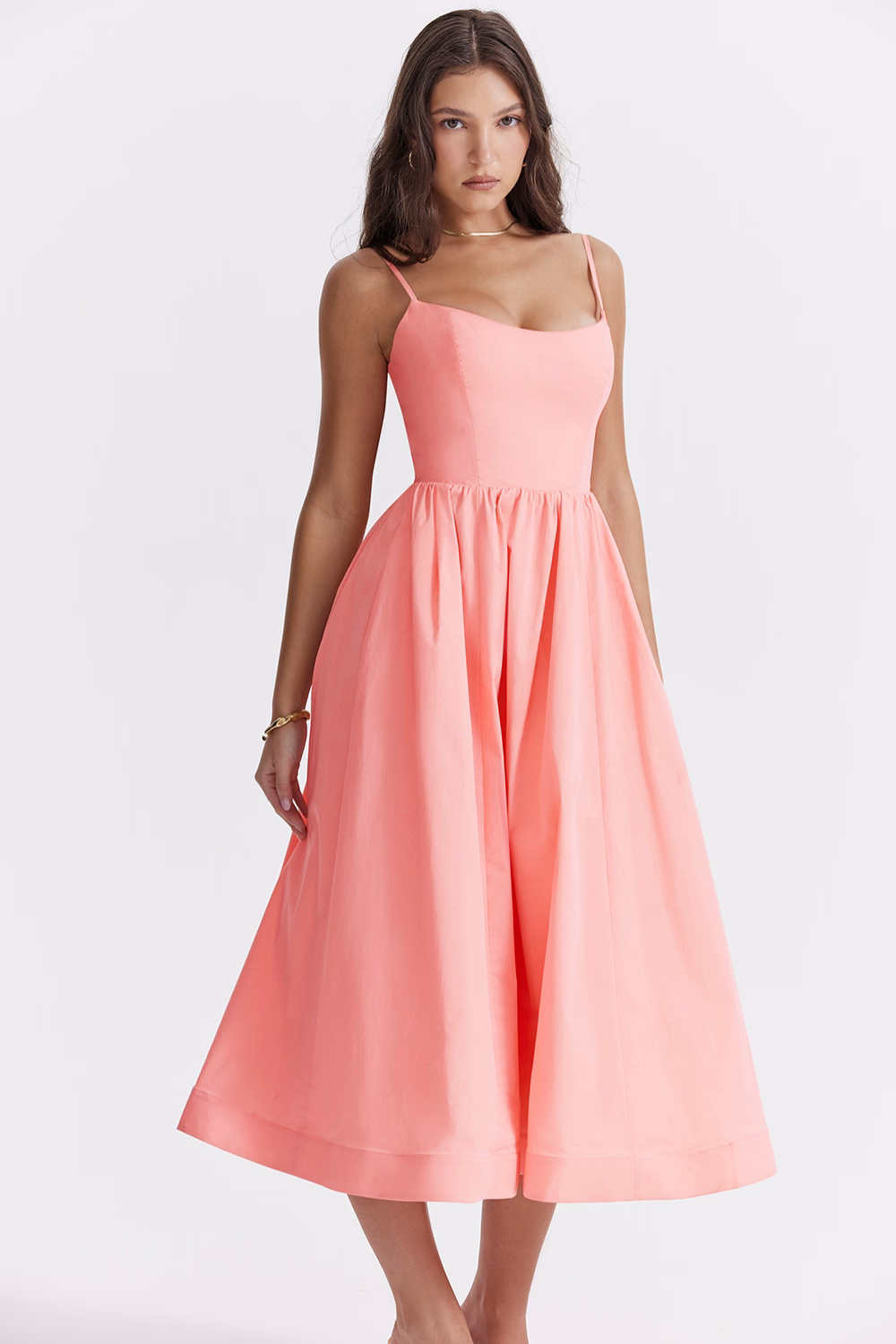 ESTELLE | Elegante vestido midi de corsé de verano