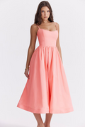 ESTELLE | Elegante vestido midi de corsé de verano