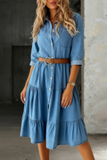 Barbara | Vestido casual elegante de mezclilla