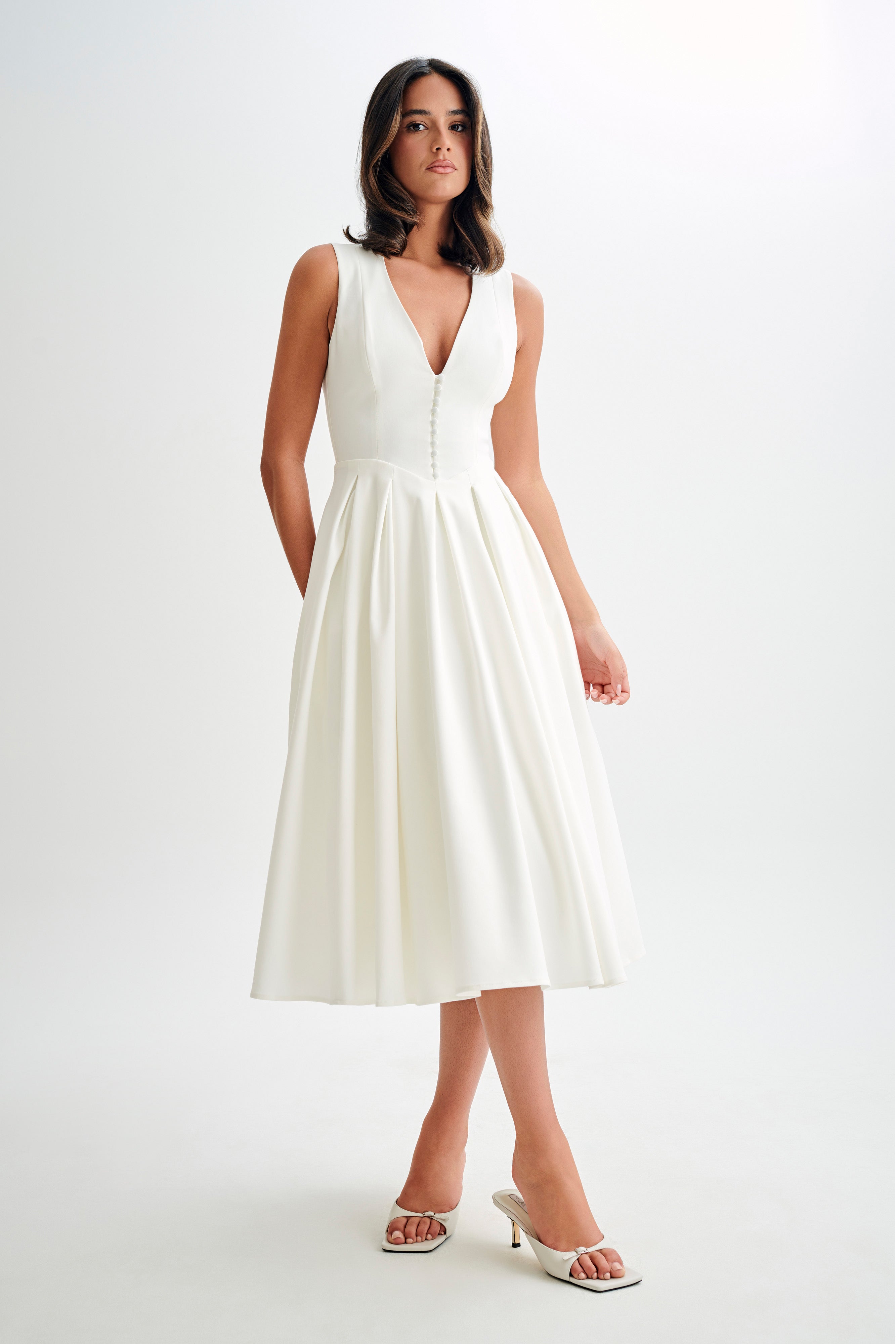 CHRISTINE | Vestido Midi Sin Mangas