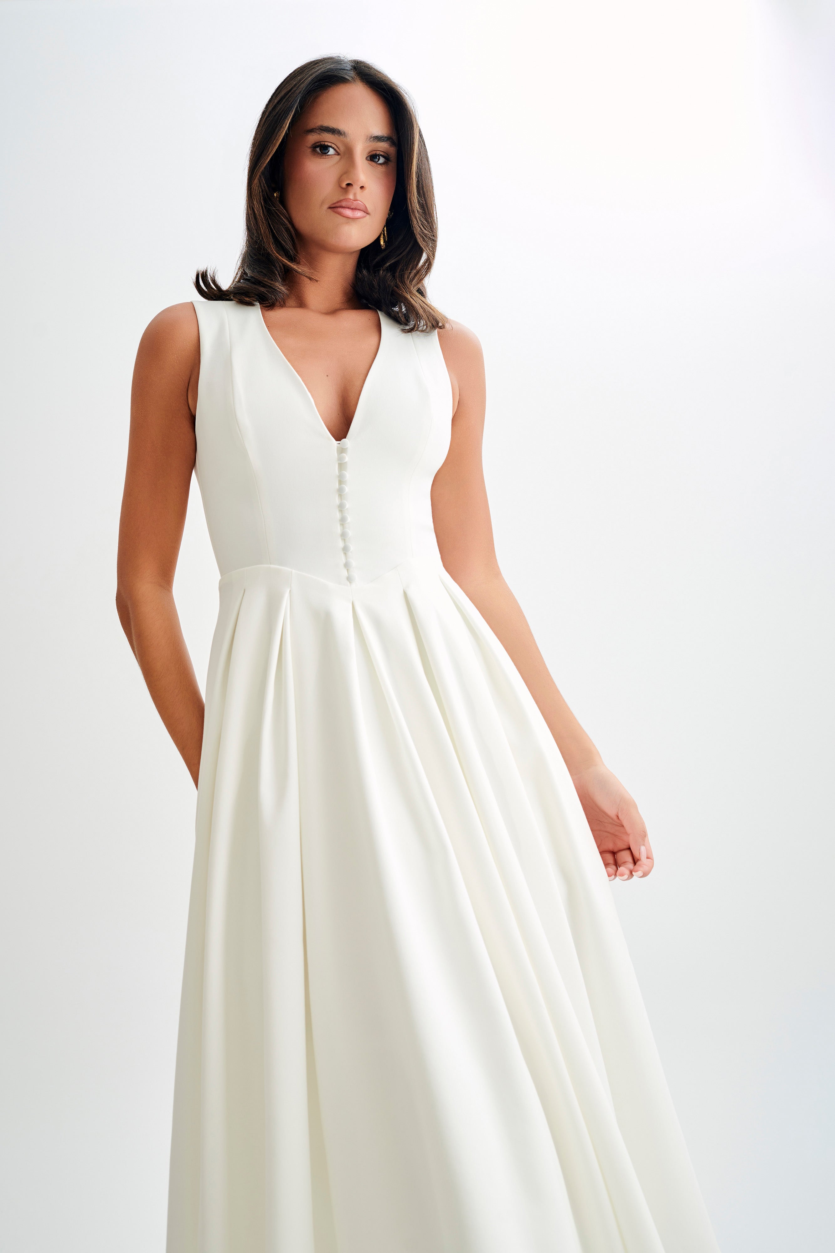 CHRISTINE | Vestido Midi Sin Mangas