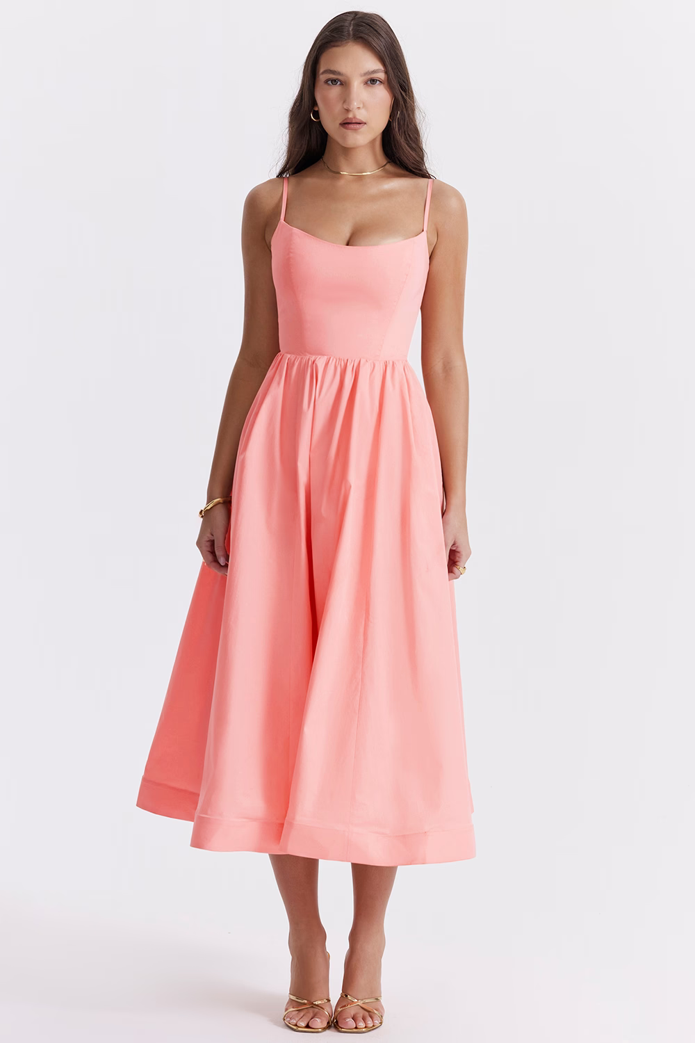 ESTELLE | Elegante vestido midi de corsé de verano