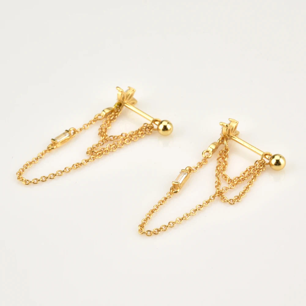 Trio Cartilage Stud Earrings