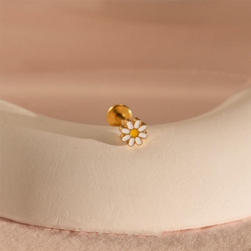 Pendiente de Stud Flor Margarita