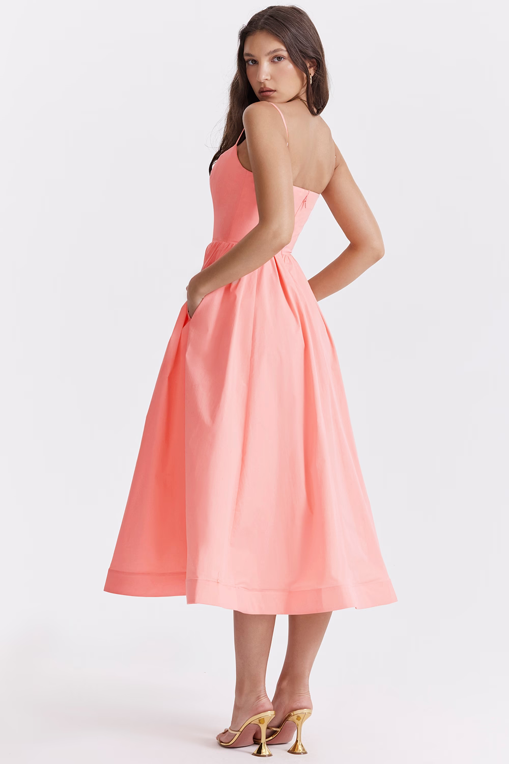 ESTELLE | Elegante vestido midi de corsé de verano