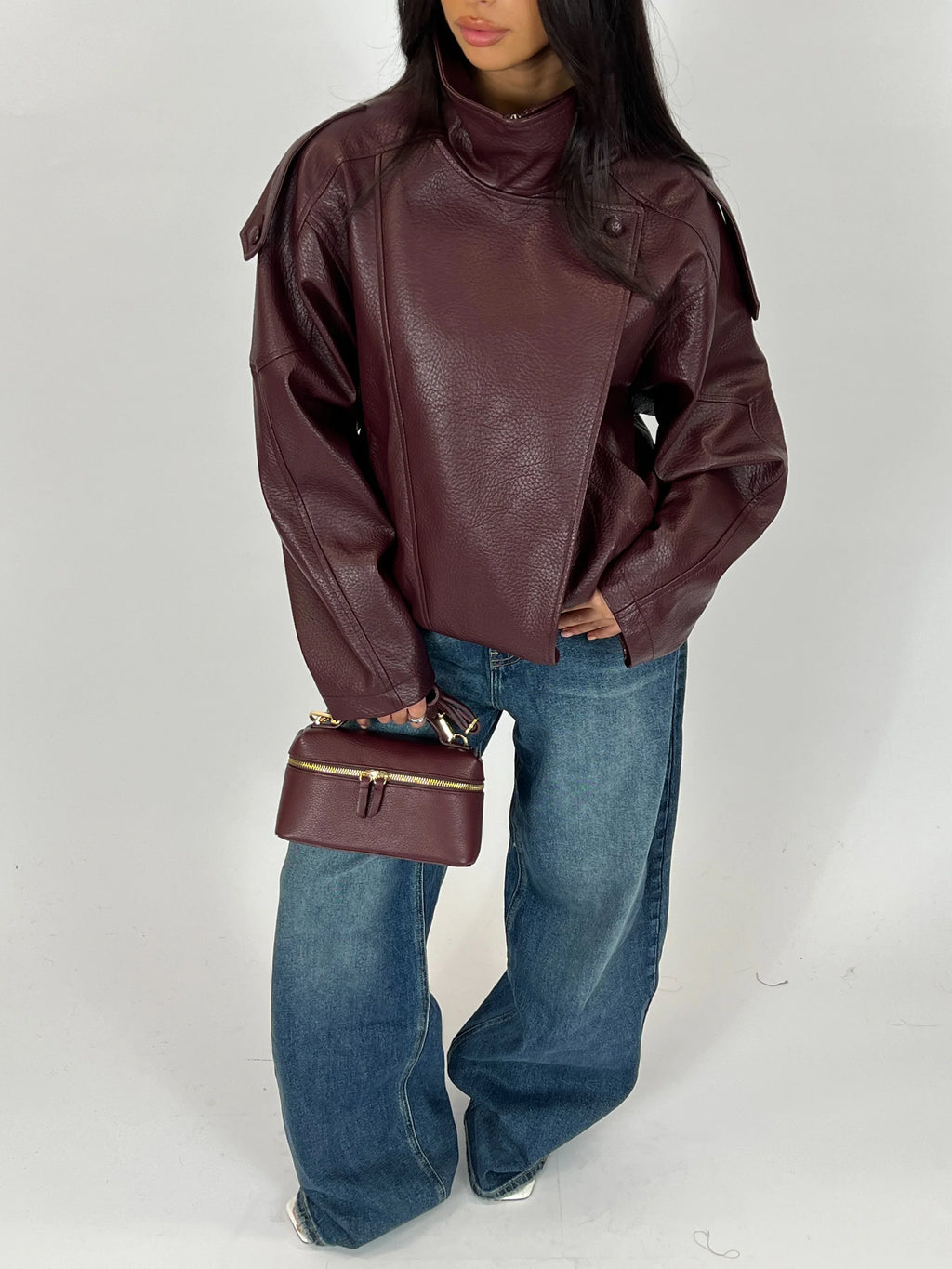 LAUREN | Chaqueta de Cuero Efecto Oversized