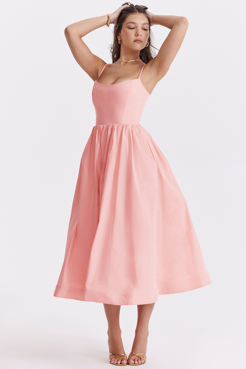 ESTELLE | Elegante vestido midi de corsé de verano