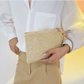 Cartera de Embrague de Paja Elegante