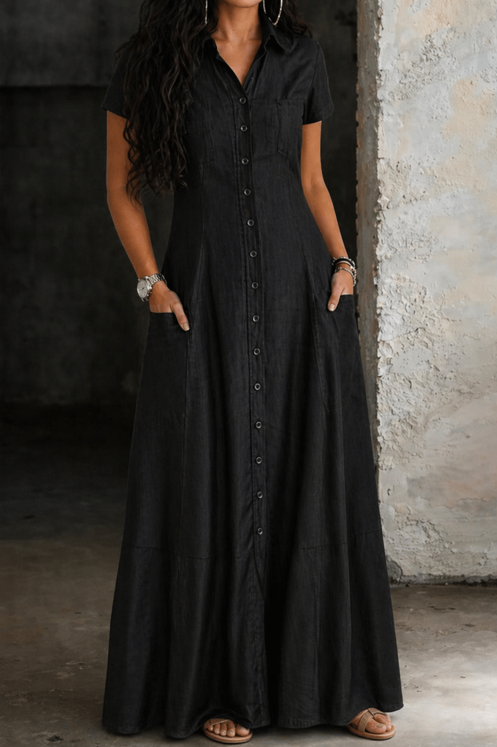 Hera | Vestido largo de mezclilla