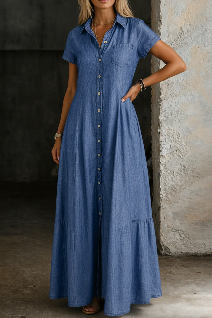 Eliza | Vestido largo de mezclilla