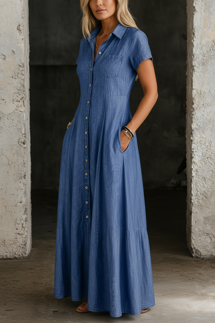 Eliza | Vestido largo de mezclilla