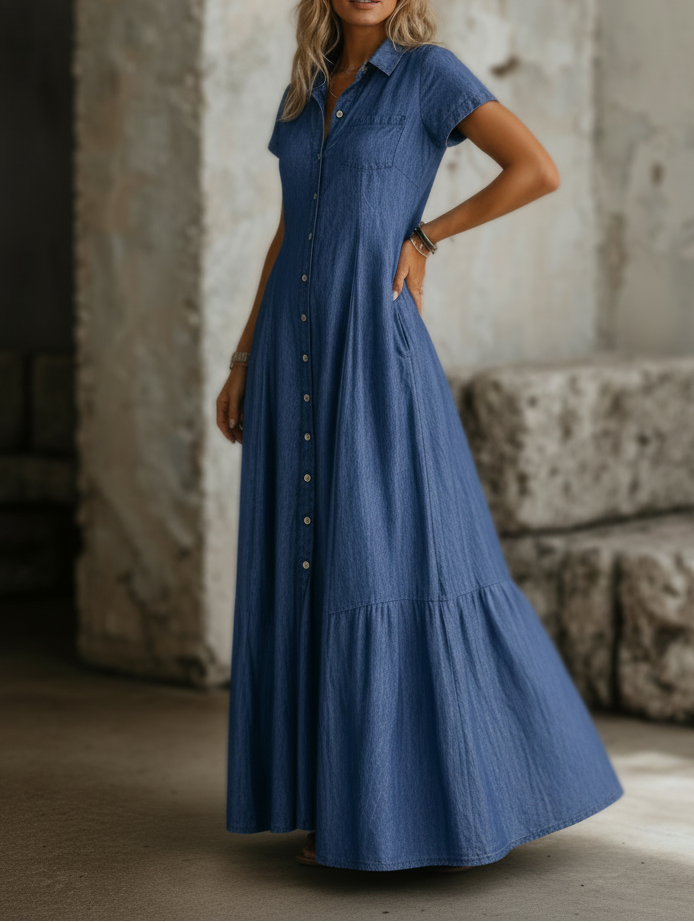 Mandy | Vestido largo de mezclilla