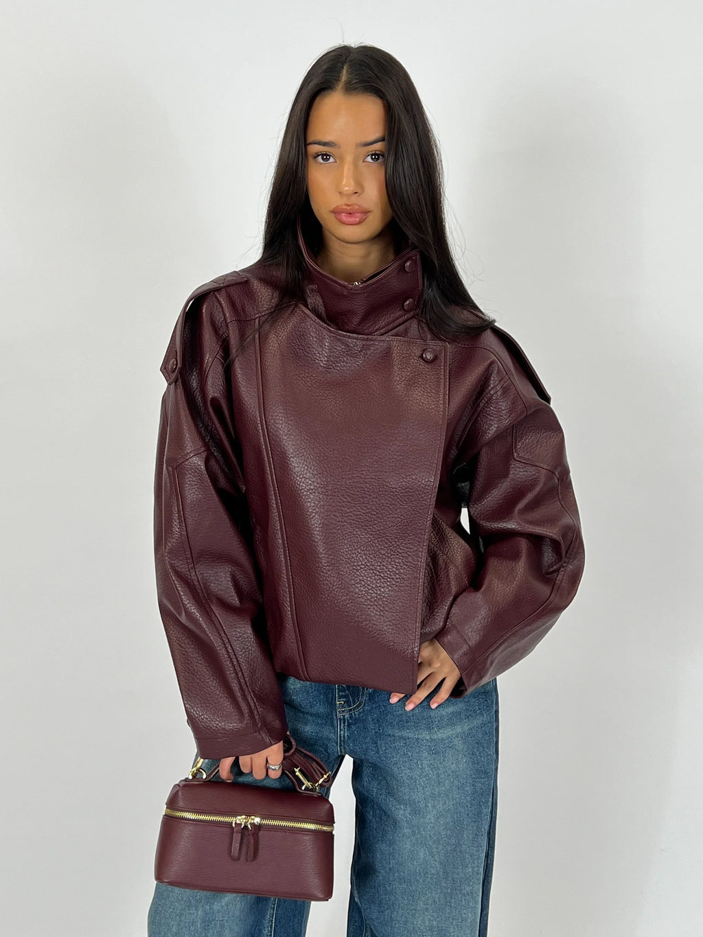 LAUREN | Chaqueta de Cuero Efecto Oversized
