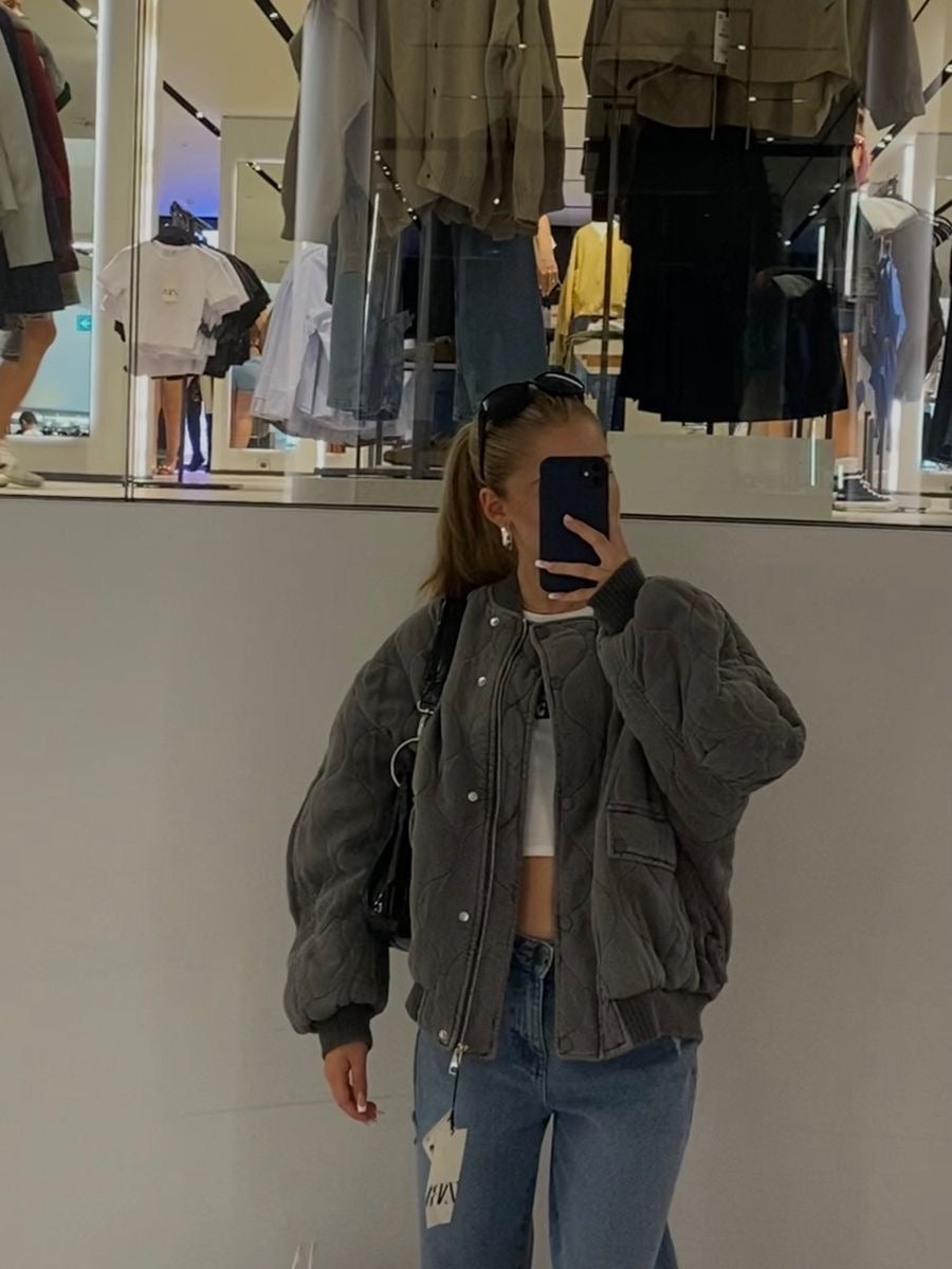 MALIN | Chaqueta bomber minimalista