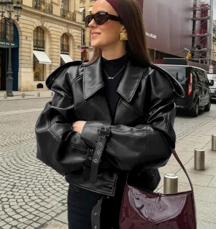 LINA - Chaqueta de cuero estilosa