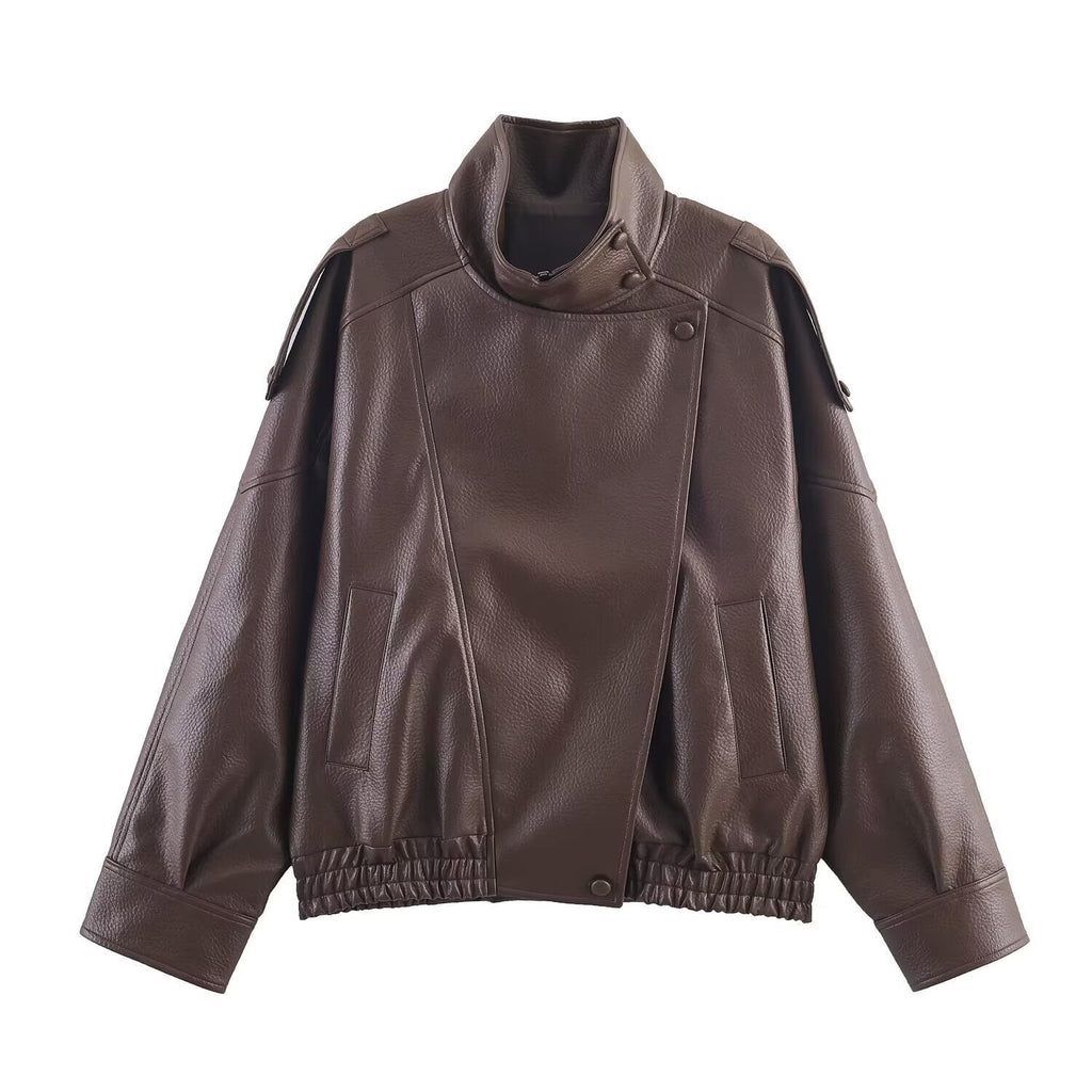 LAUREN | Chaqueta de Cuero Efecto Oversized