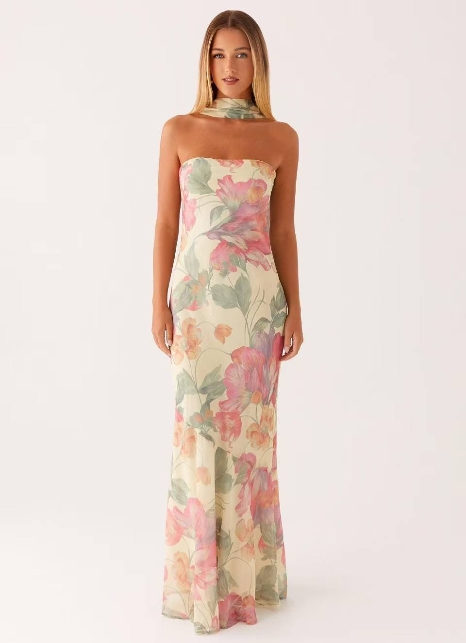 CHARLOTTE | Vestido Maximalista de Chiffon