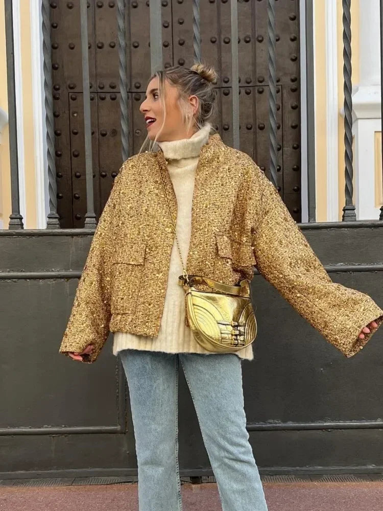 LANI | Elegante chaqueta de perlas y lentejuelas