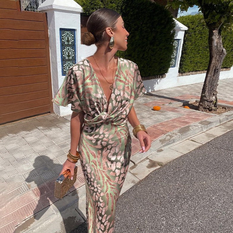 CECILY | Vestido Maxí de verano drapeado