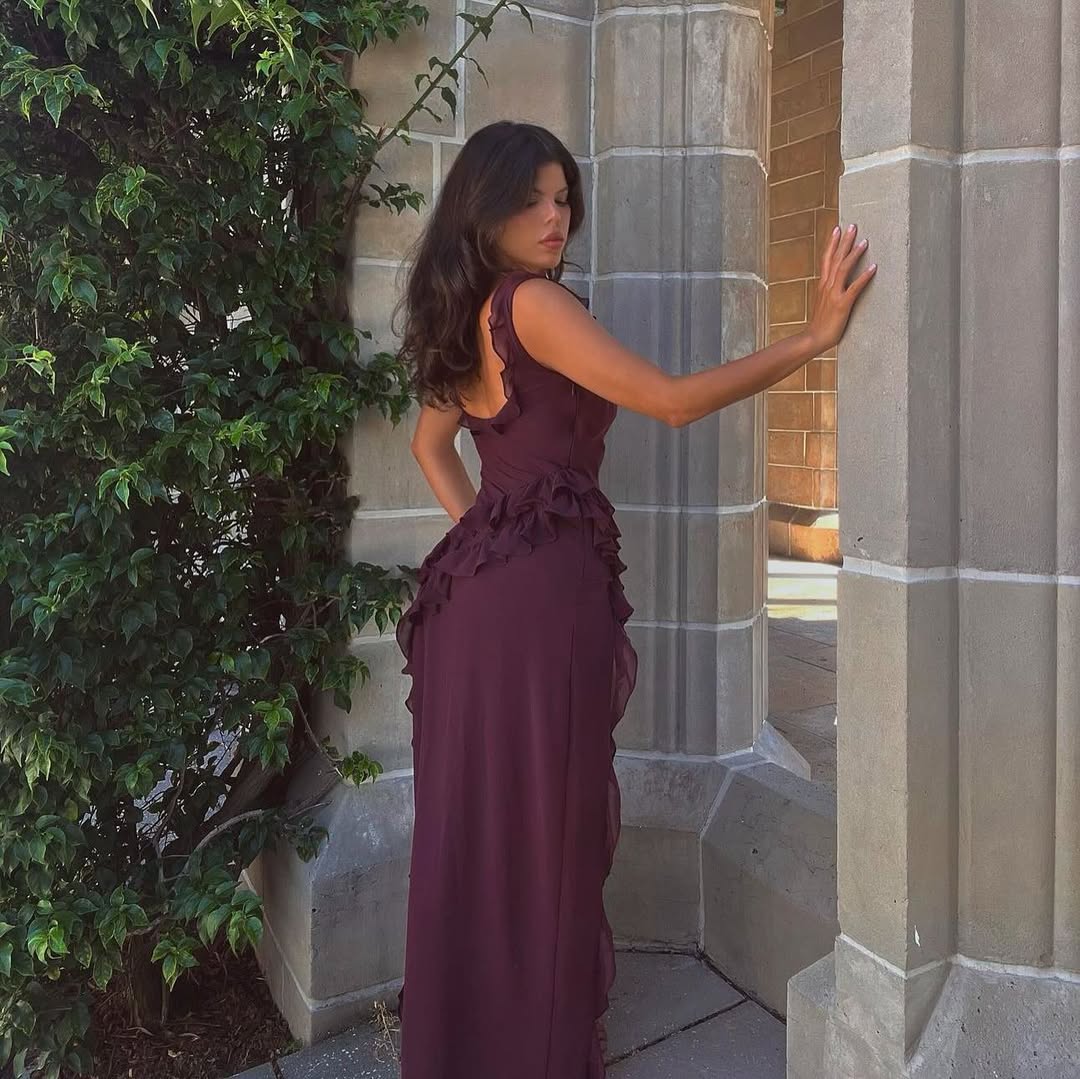 LEYLA | Vestido Maxí con volantes