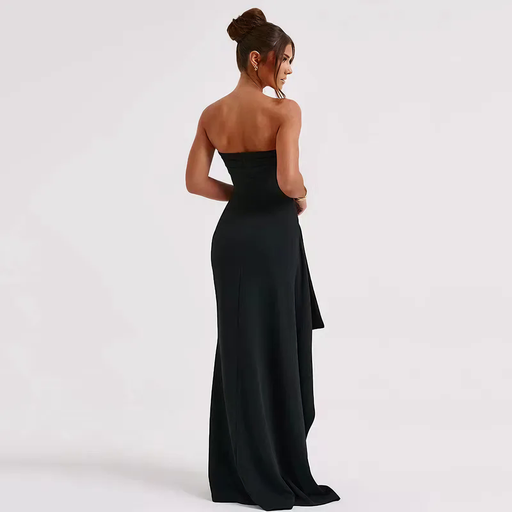 AZZURRA - Vestido Elegante Sin Espalda con Abertura