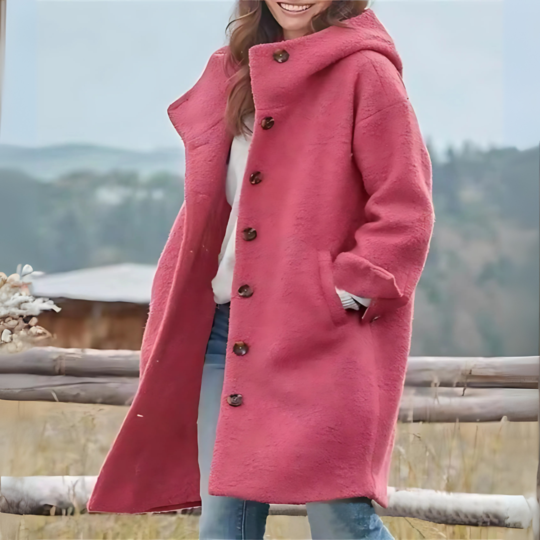 VENESSA | Elegante chaqueta con capucha en talla grande