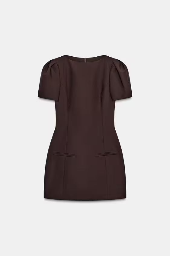 JANINE | Minivestido con mangas abullonadas