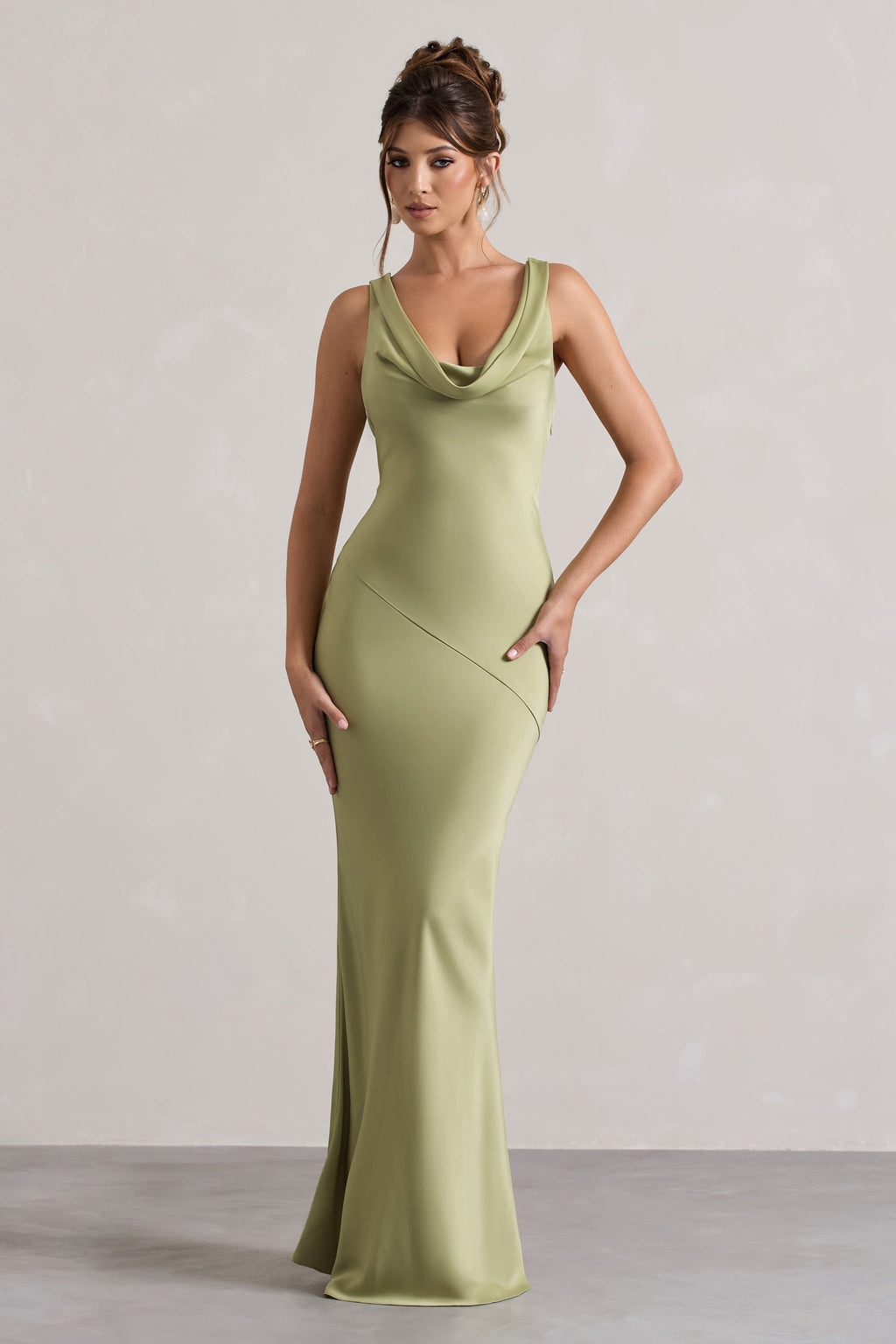 LENA | Vestido Maxí minimalista con escote drapeado