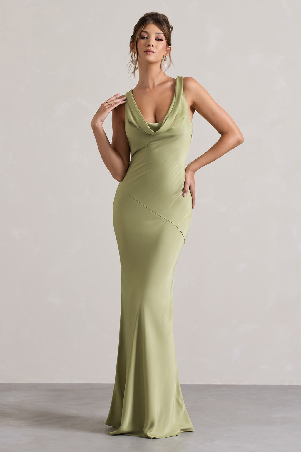 LENA | Vestido Maxí minimalista con escote drapeado