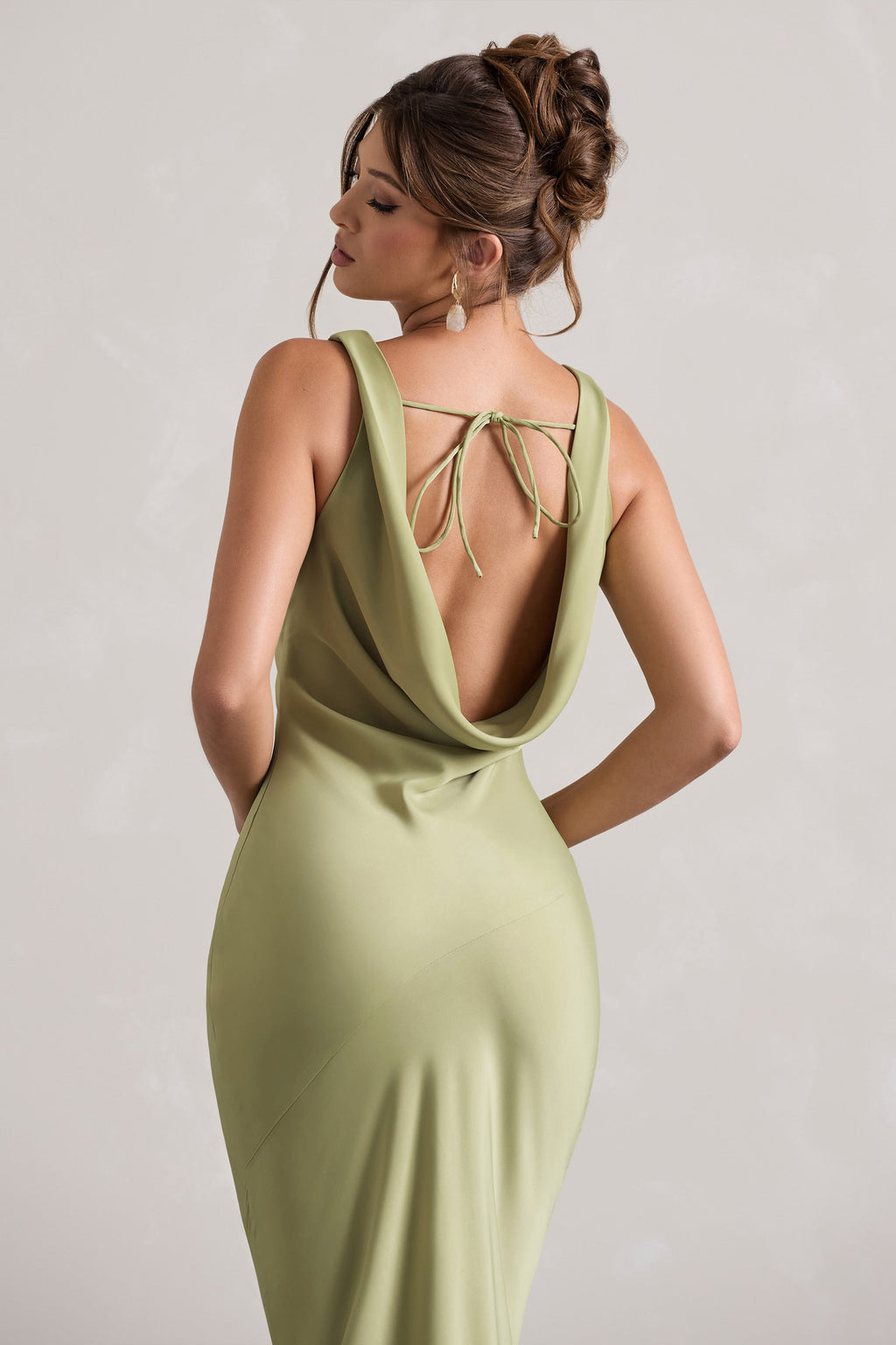 LENA | Vestido Maxí minimalista con escote drapeado