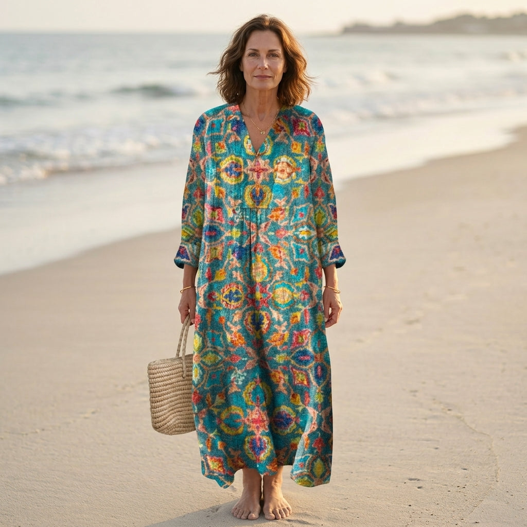 Sophie | Vestido Largo Motivos Bohemios