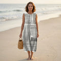 Mathilde | Vestido Midi Gráfico