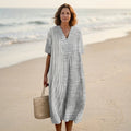 Delphine | Vestido Midi Rayado
