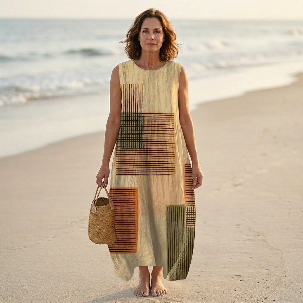 Aurélie | Robe Midi Graphique