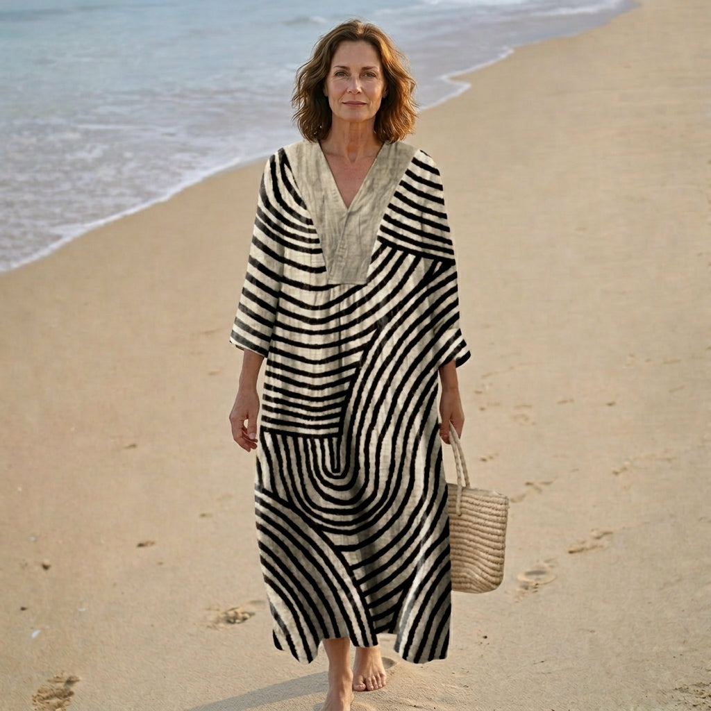 Solène | Vestido Largo Gráfico