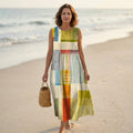 Madeleine | Vestido Midi Gráfico