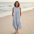 Anaïs | Vestido Rayado de Playa