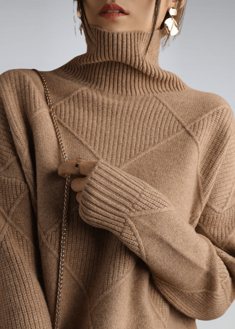 MATHILDA – Suéter de cuello alto de cachemira