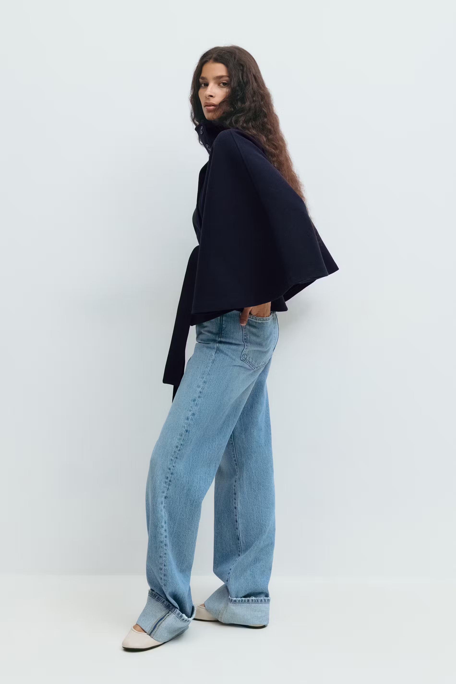 LISA | Chaqueta Capa con Cinturón