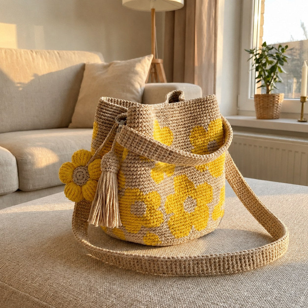 Bolso de Flores Tejido a Ganchillo Claudia