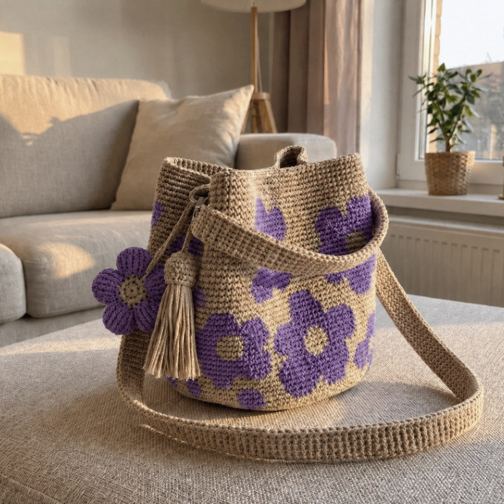 Bolso de Flores Tejido a Ganchillo Claudia