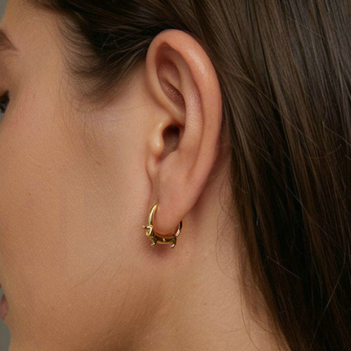 Pendientes de Aro de Perro Salchicha