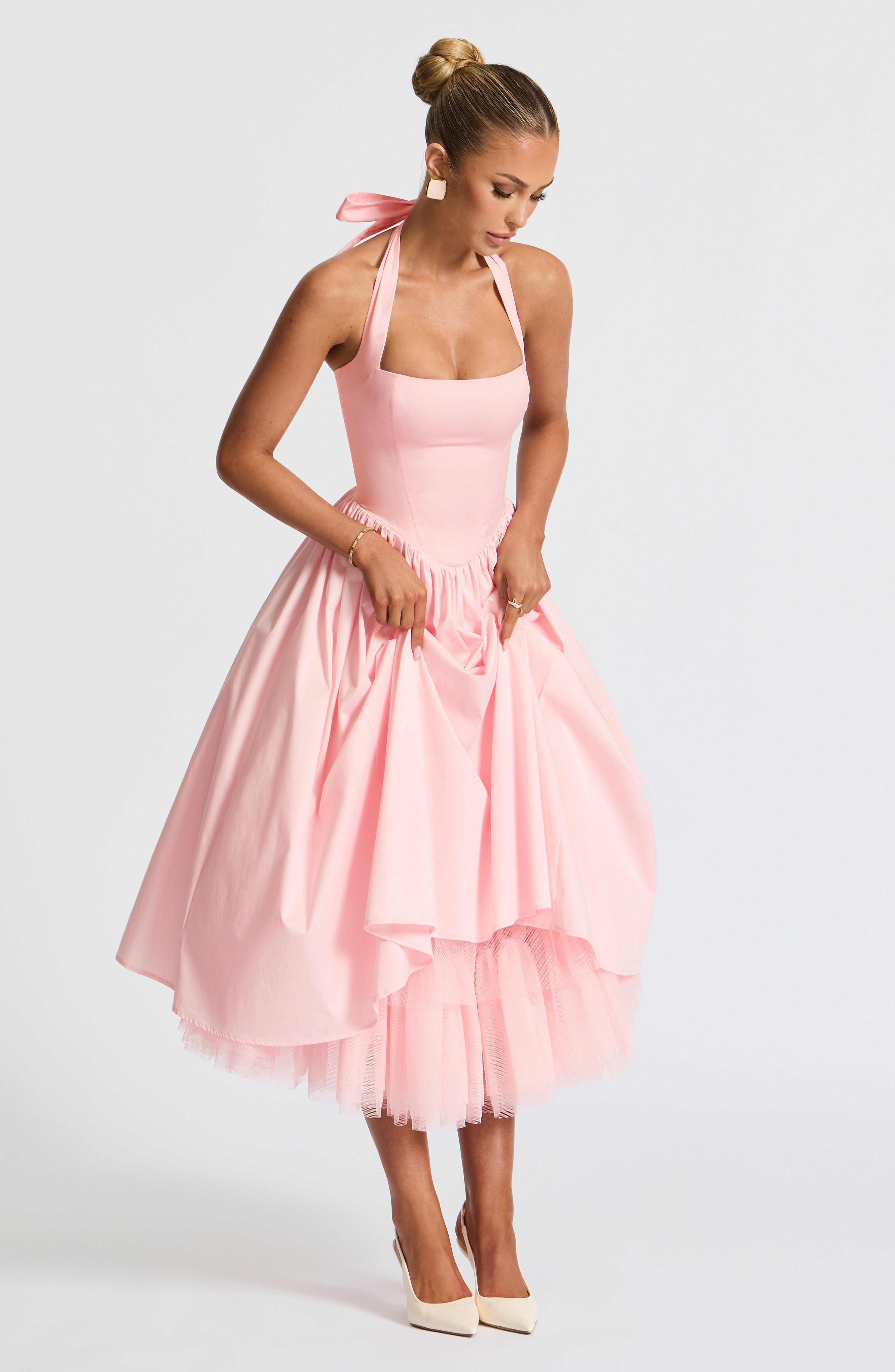TESSA | Vestido midi con tirantes inspirado en lo vintage