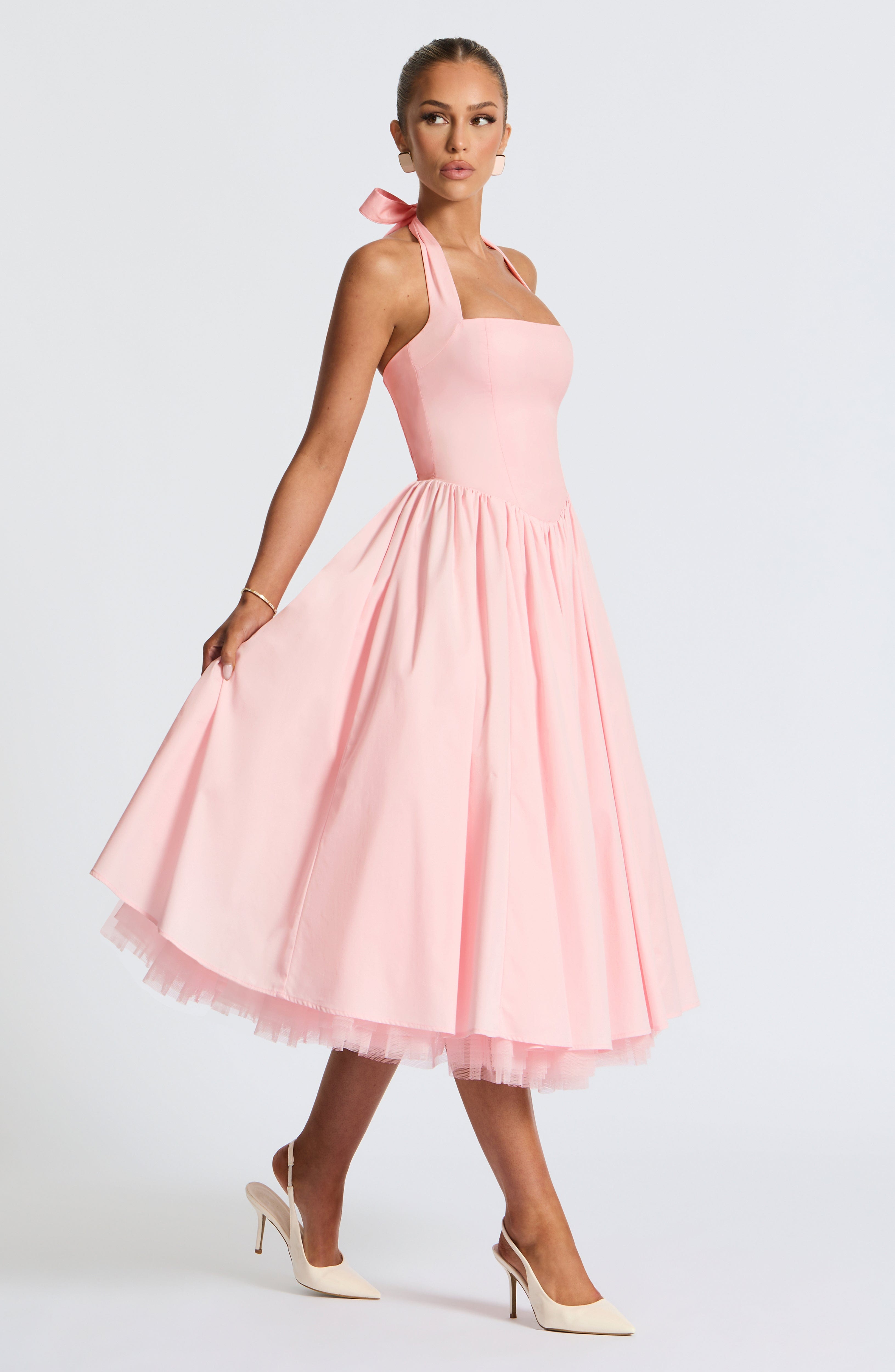 TESSA | Vestido midi con tirantes inspirado en lo vintage
