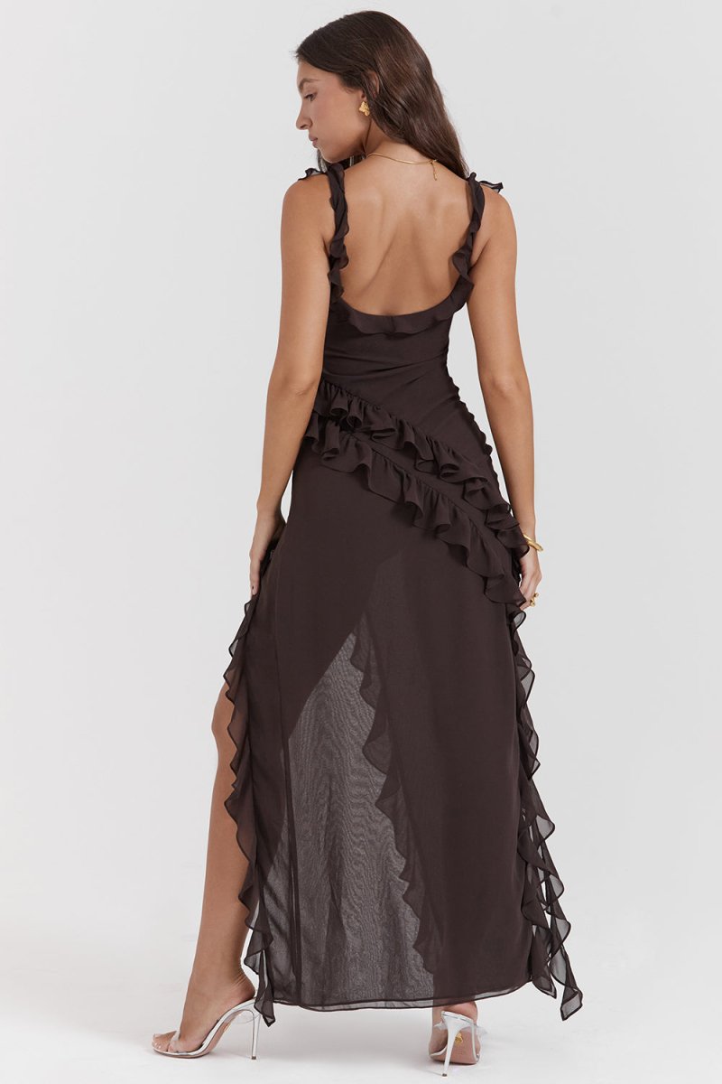 LEYLA | Vestido Maxí con volantes