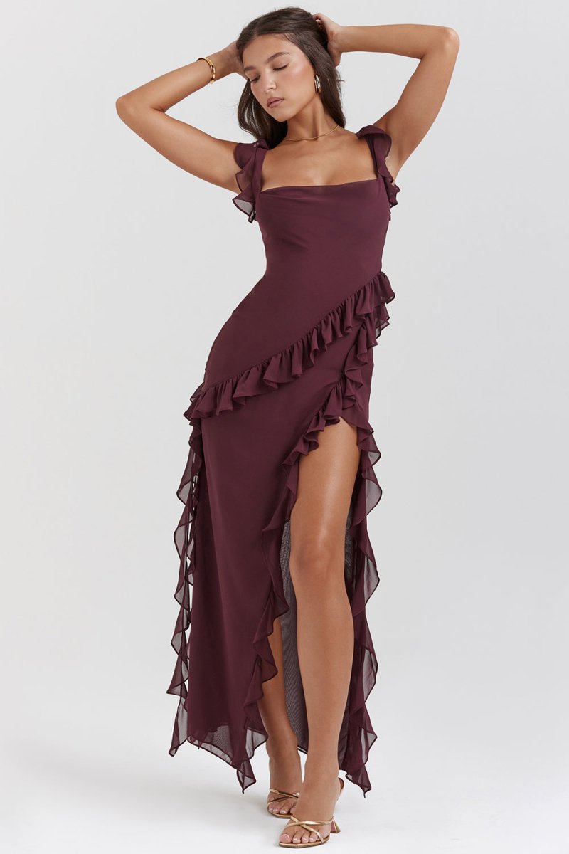LEYLA | Vestido Maxí con volantes